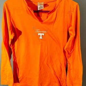 Women’s size large Tennessee orange, long sleeve V-neck tshirt